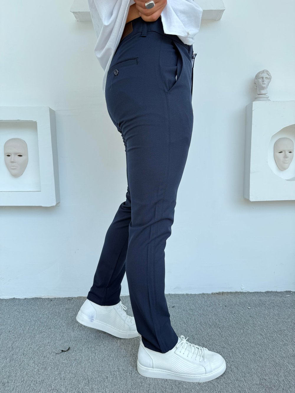 GRAMAJLI KLASİK SLİMFİT KUMAŞ PANTOLON LACİVERT