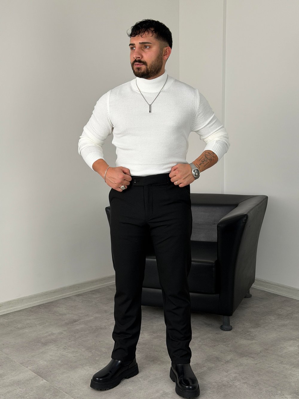 KIŞLIK KLASİK KOMBİNİ BEYAZ