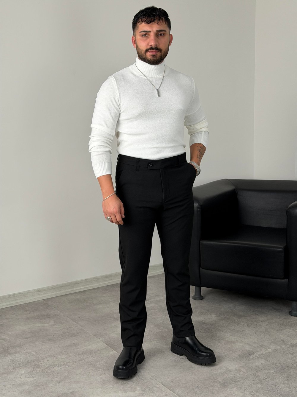 KIŞLIK KLASİK KOMBİNİ BEYAZ