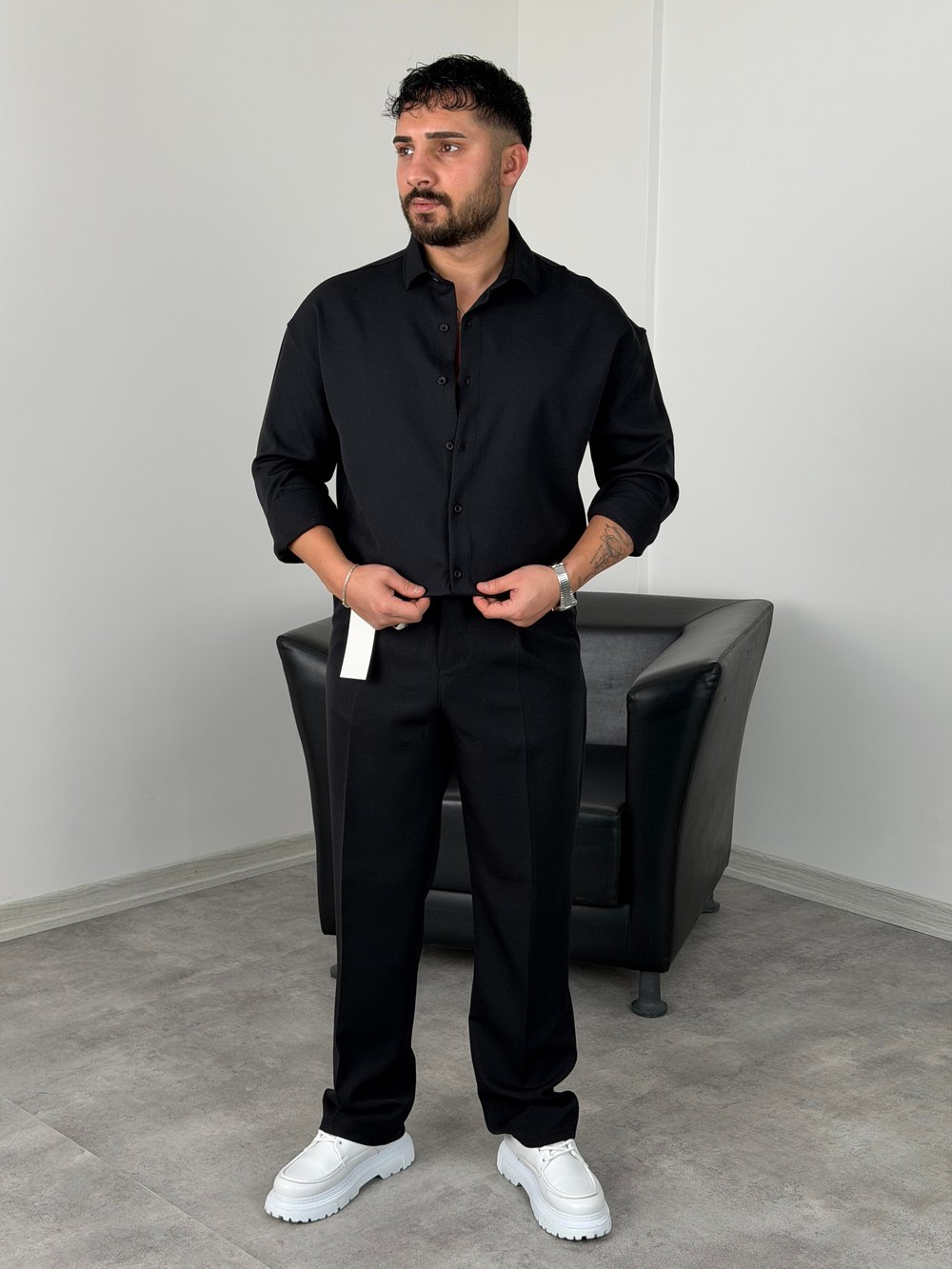 PREMİUM DABIL KUMAŞ TAKIM SİYAH