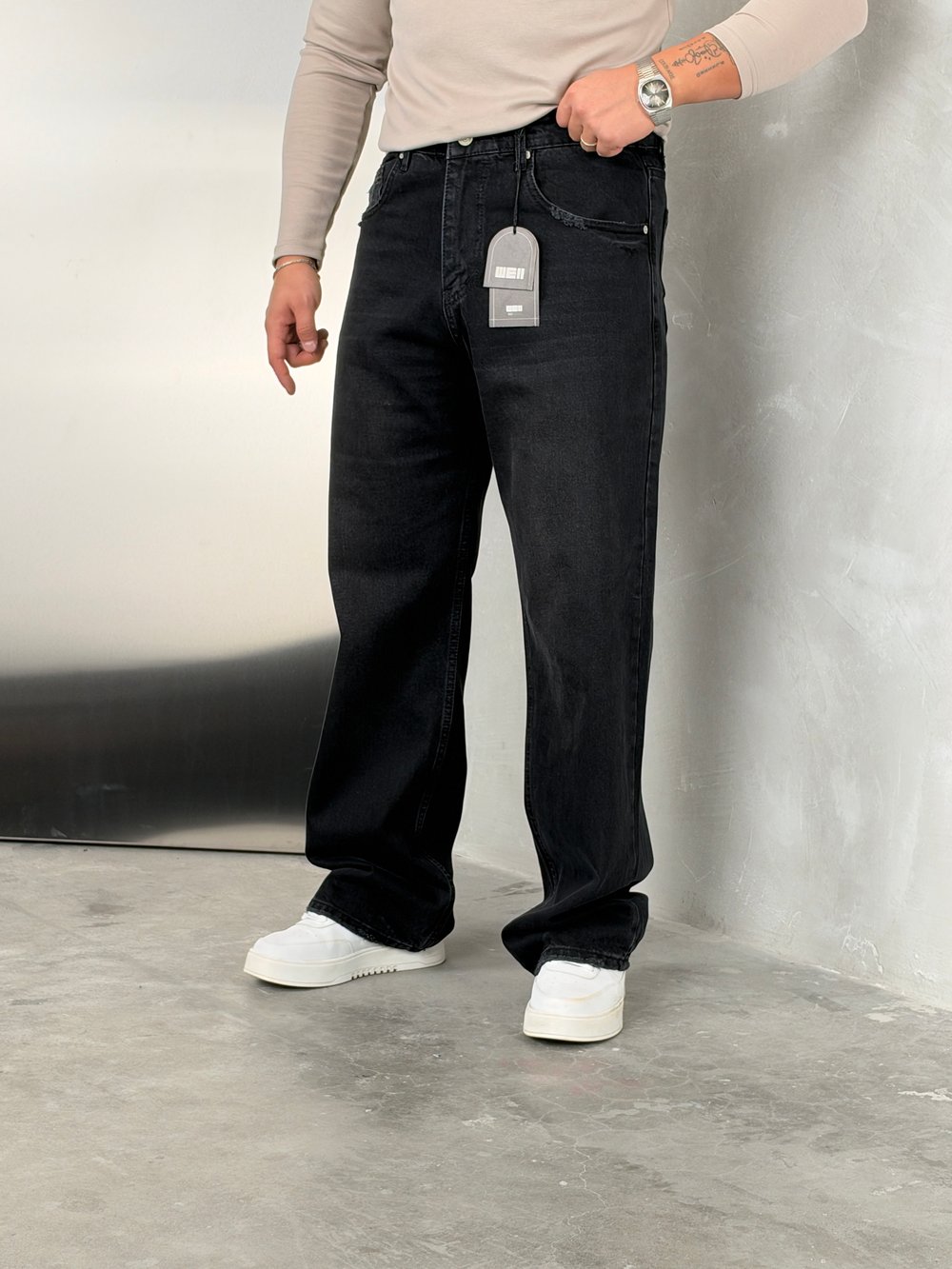 W11 Süper Baggy Kot Pantolon Antrasit