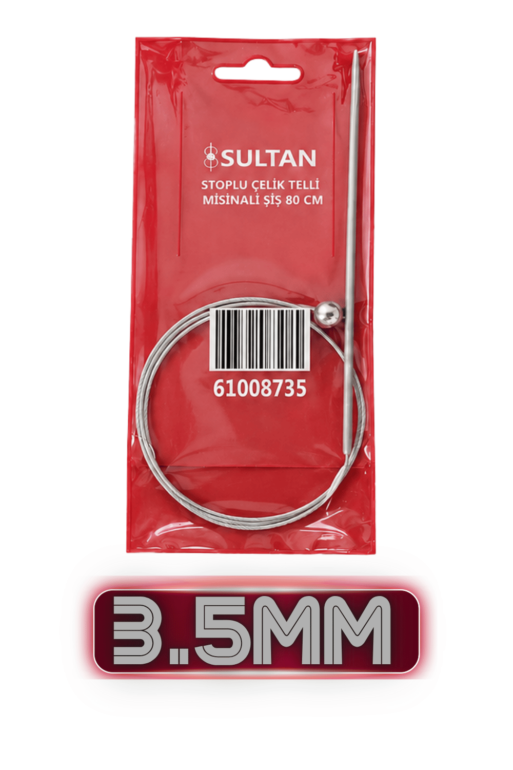 SULTAN STOPLU ÇELİK TELLİ MİSİNALI ŞİŞ 3.50 80CM