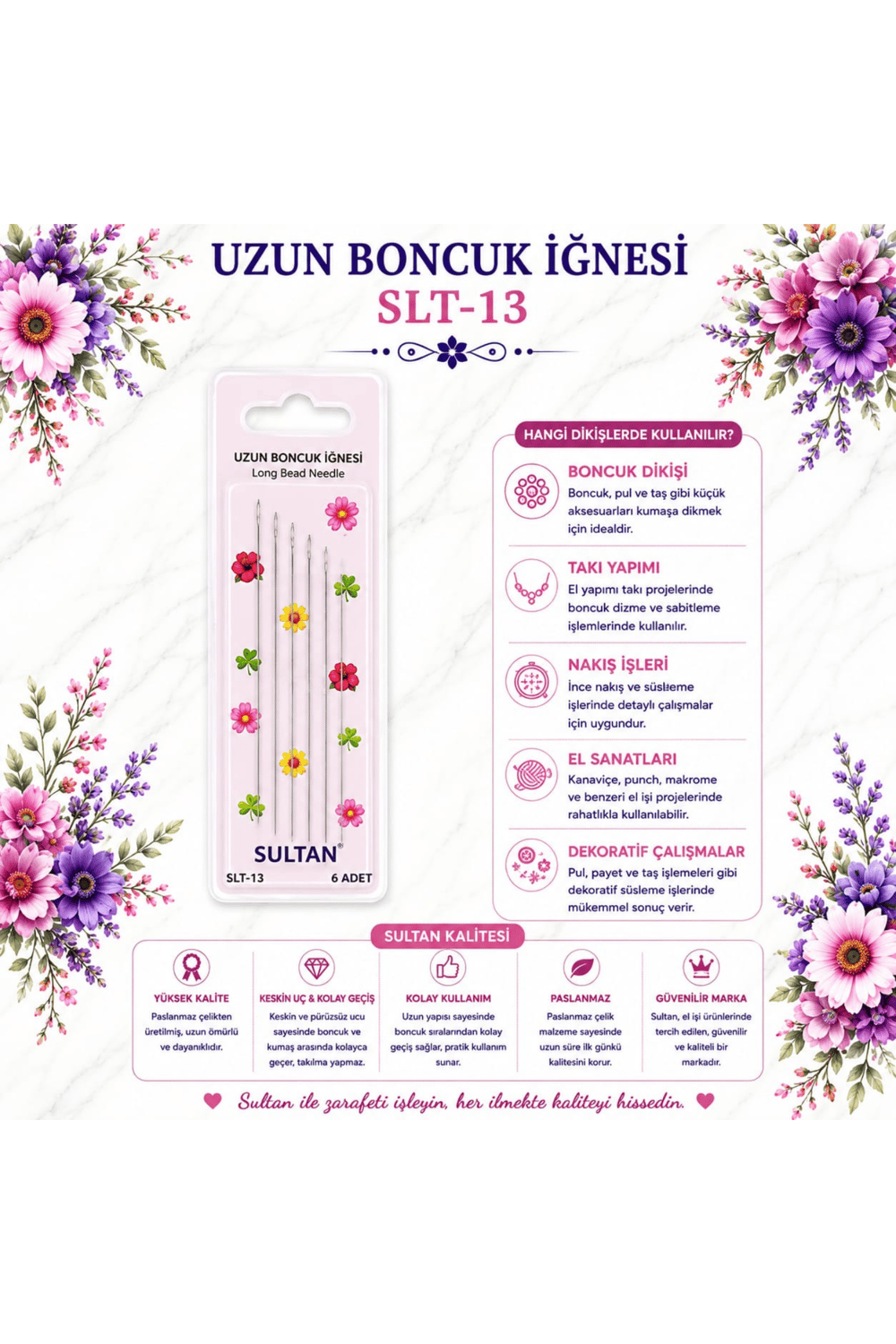 SULTAN UZUN BONCUK İĞNESİ SLT-13