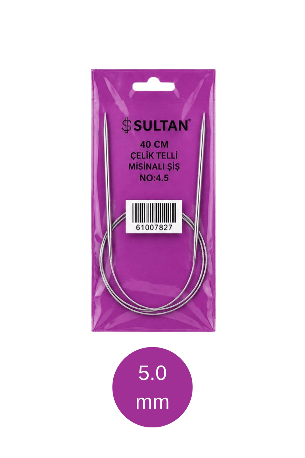 ŞİŞ ÇELİK TELLİ MİSİNALI 40 CM NO:5
