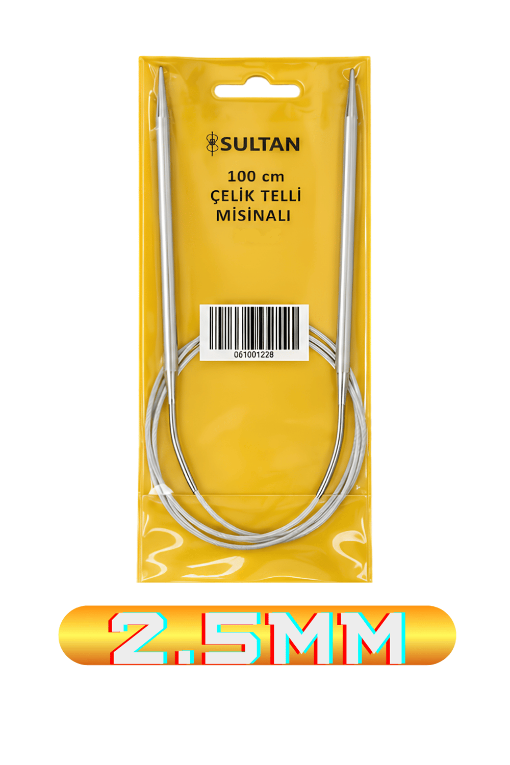 ŞİŞ SULTAN ÇELİK TELLİ MİSİNALI 100CM NO.:2,5