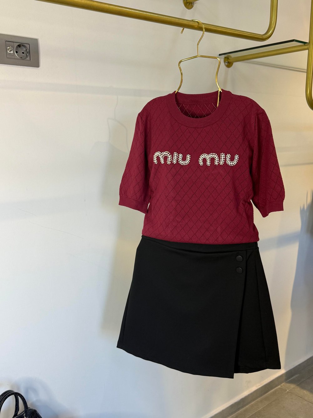 Miu Miu Bordo Merserize Triko 