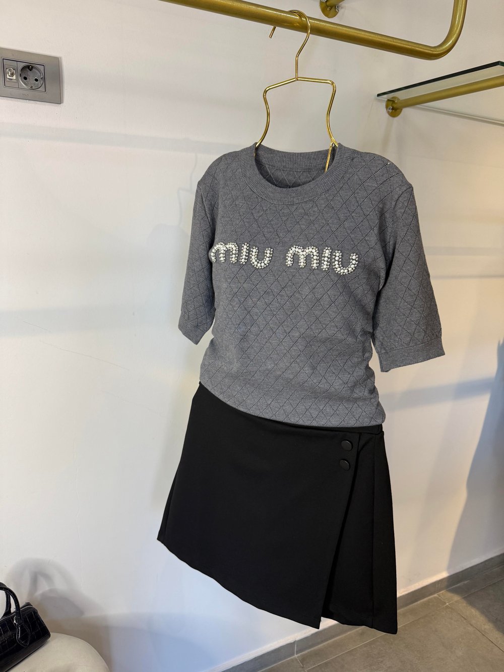Miu Miu Gri Merserize Triko