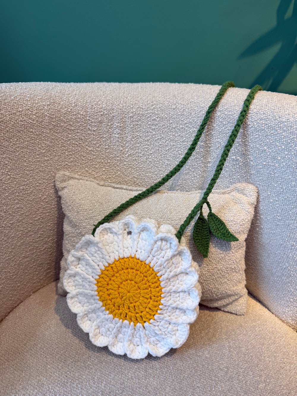 Papatya Amigurumi El Örgüsü Çocuk Çantası