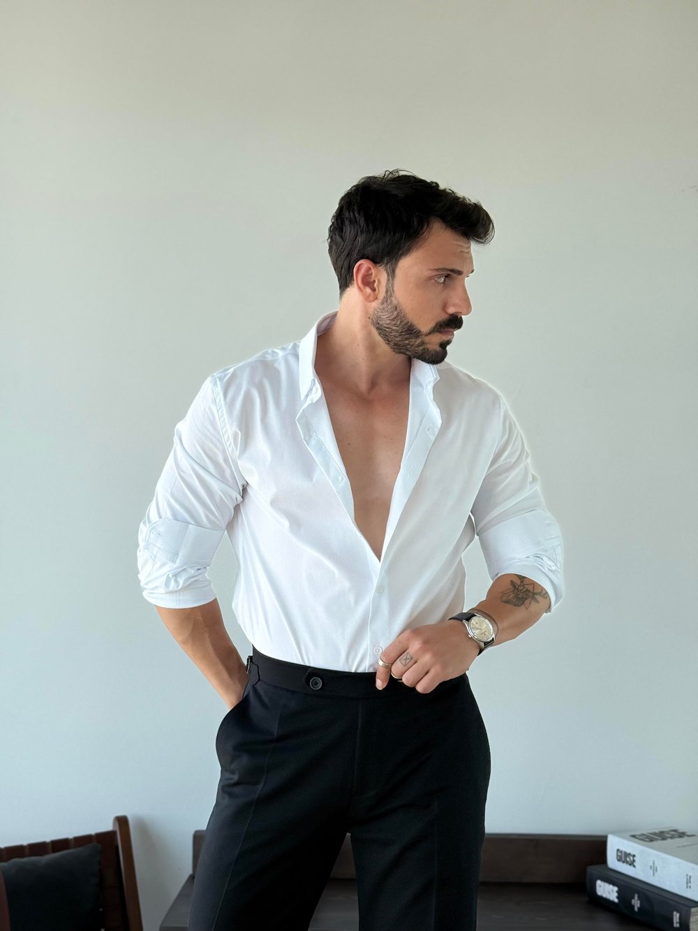 Adrien SlimFit Beyaz Gömlek