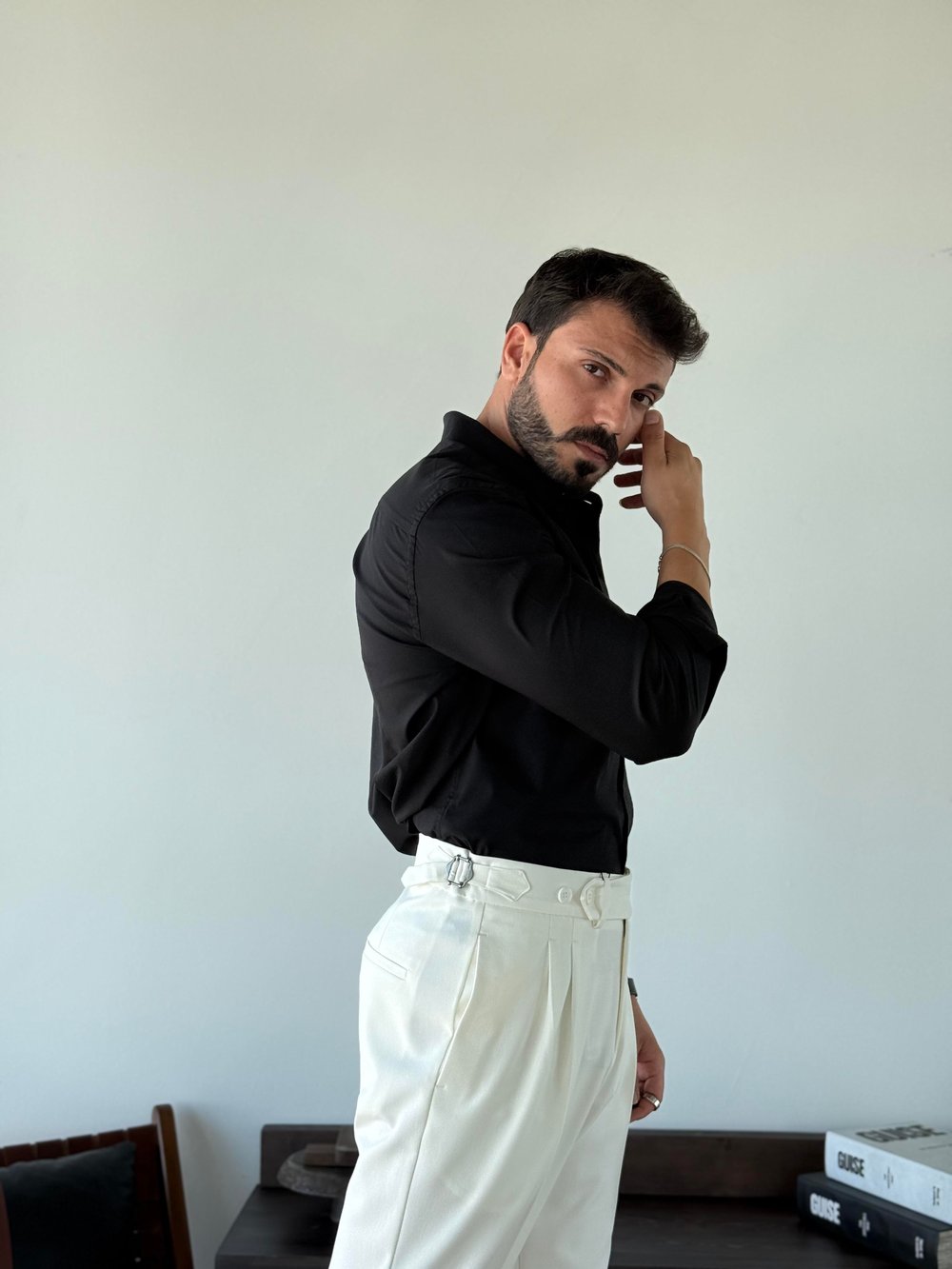 Adrien SlimFit Siyah Gömlek