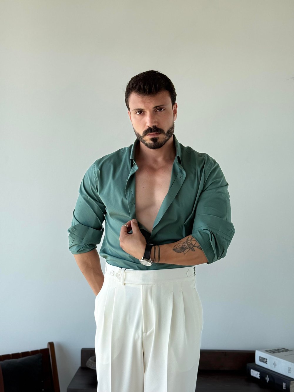 Adrien SlimFit Yeşil Gömlek