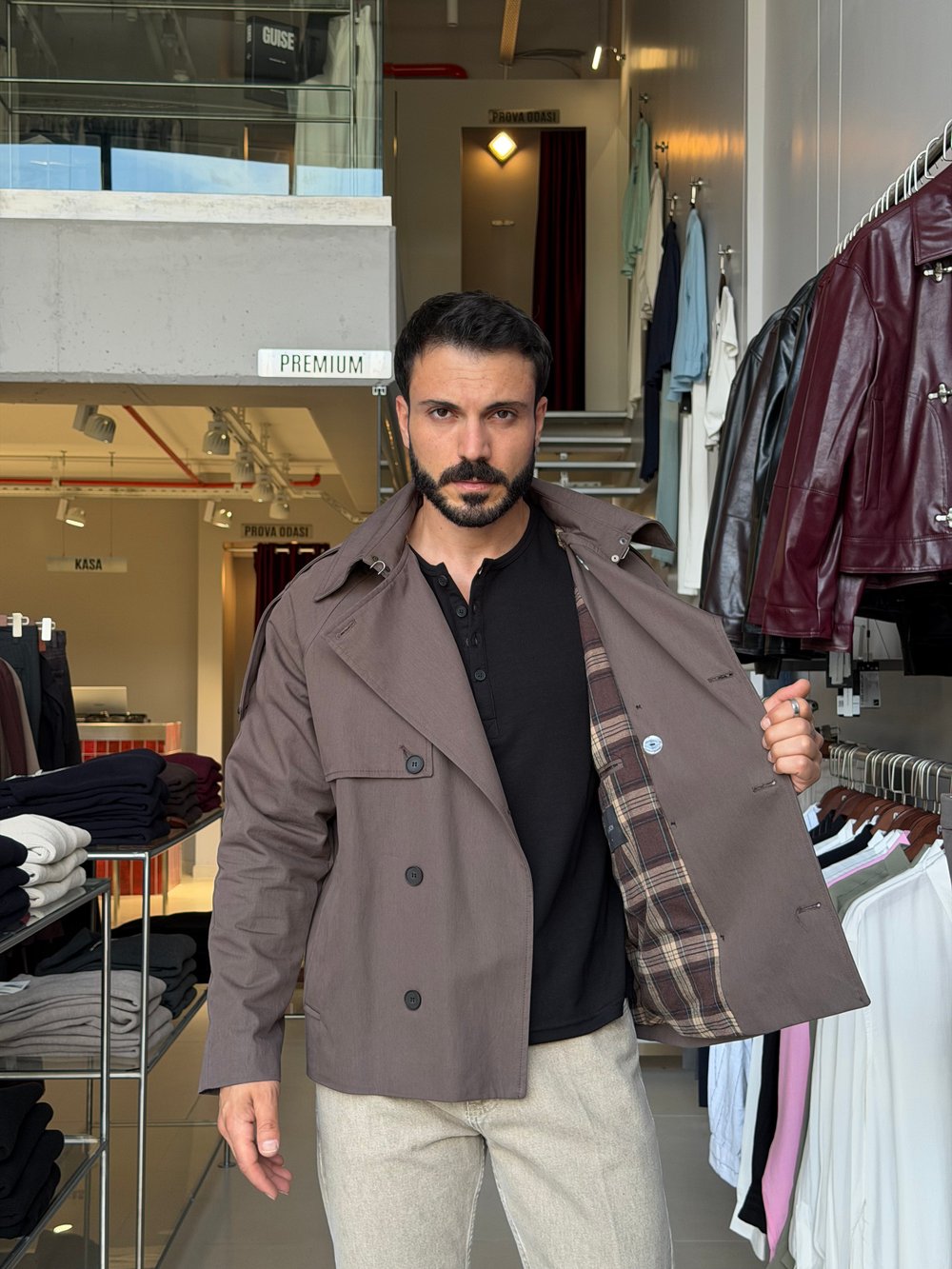 Albert Acı Kahve Trençkot