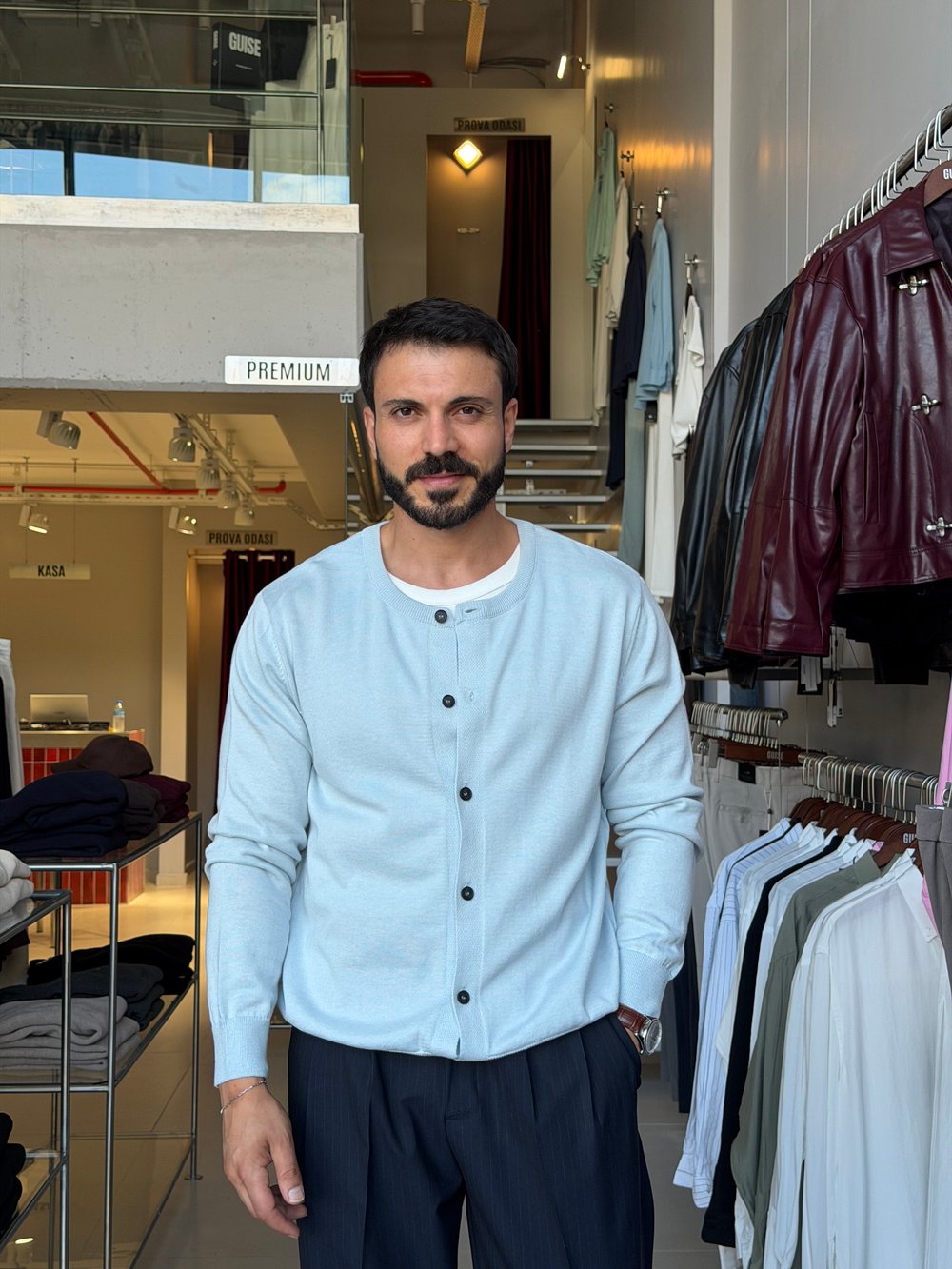 Alois Bebe Mavisi Triko Hırka