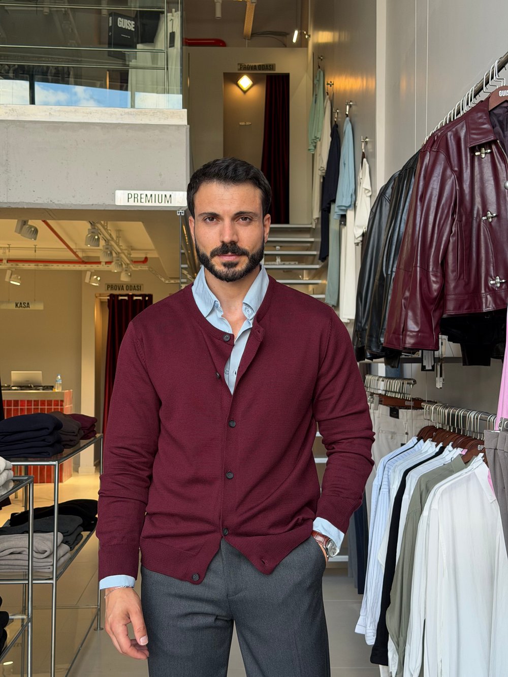 Alois Bordo Triko Hırka