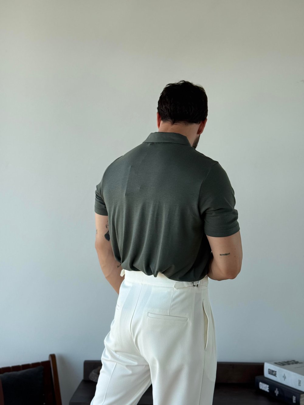 Antonie Polo Yaka Haki Tişört