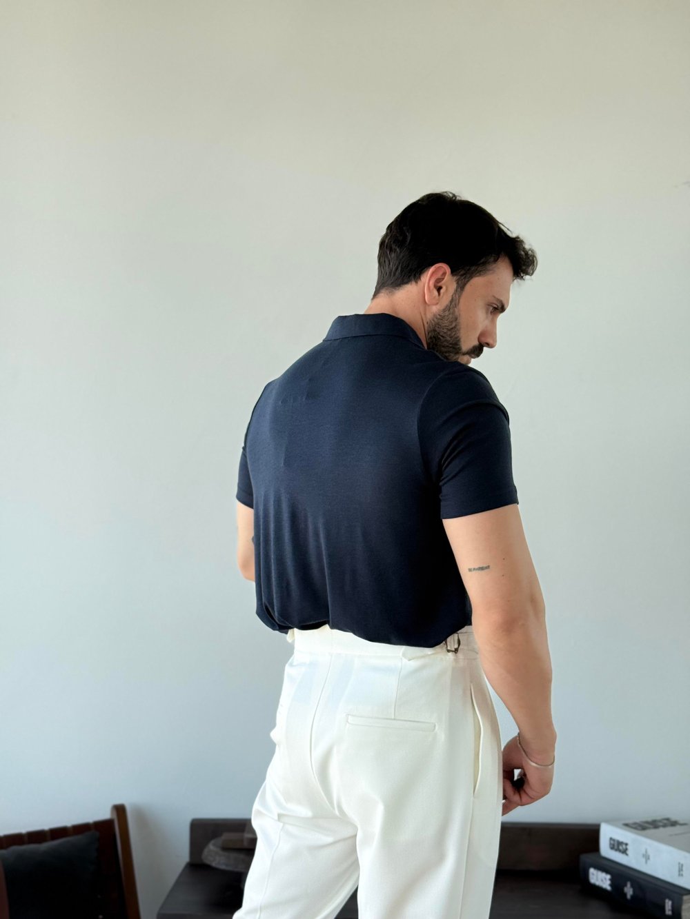 Antonie Polo Yaka Lacivert Tişört