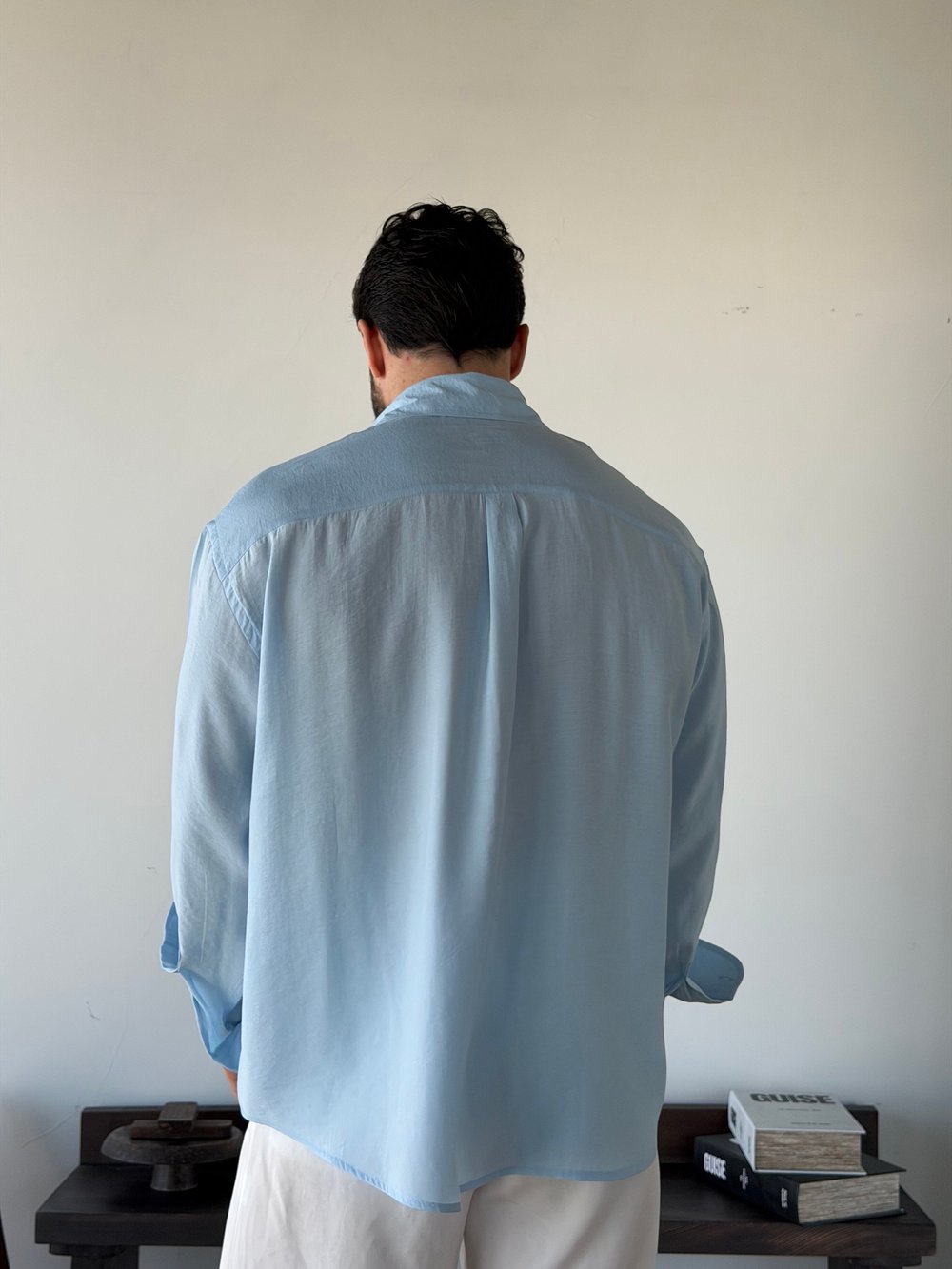 Arven Oversize Mavi Modal Gömlek