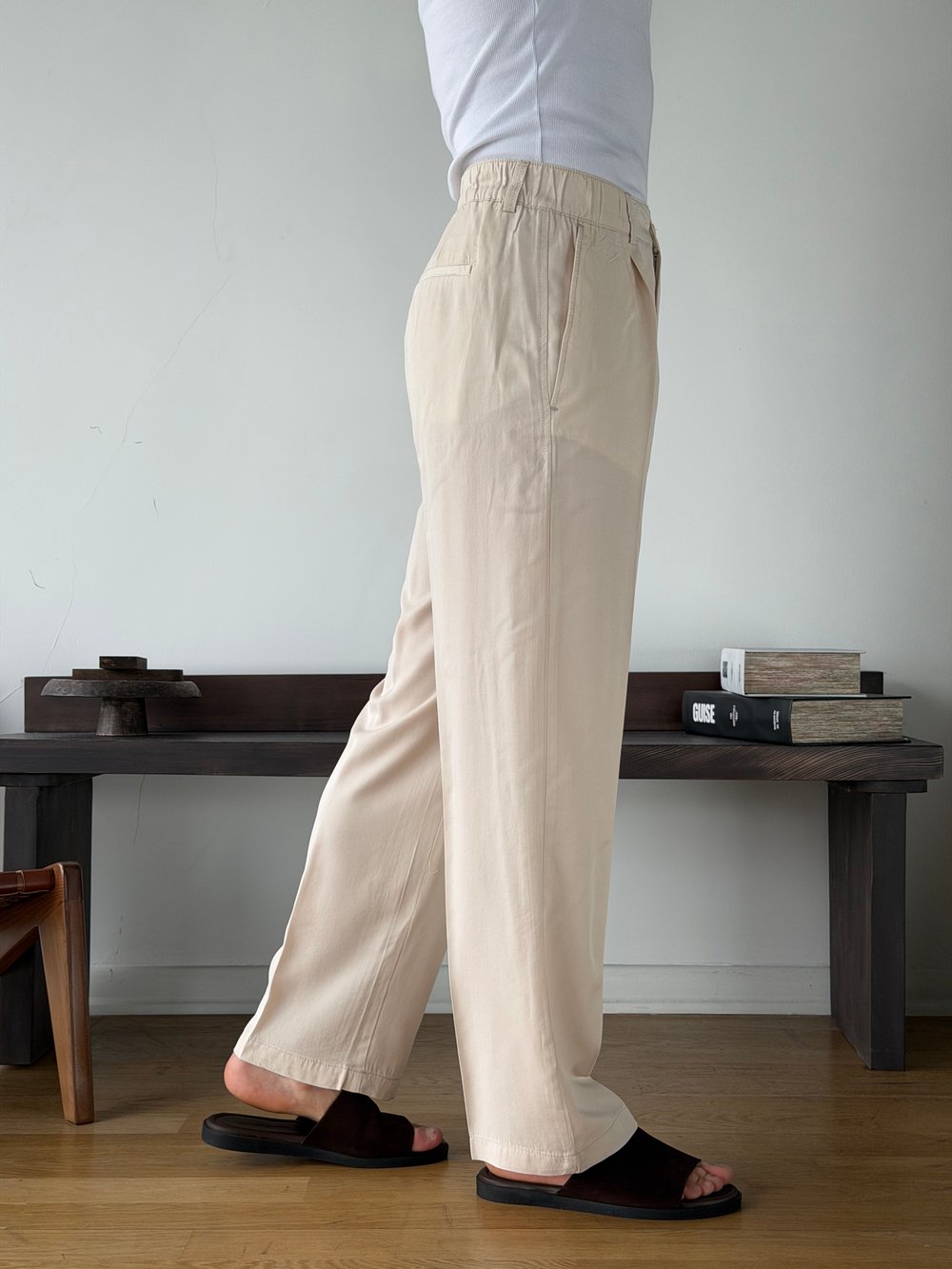 Boise Modal Bej Baggy Pantolon