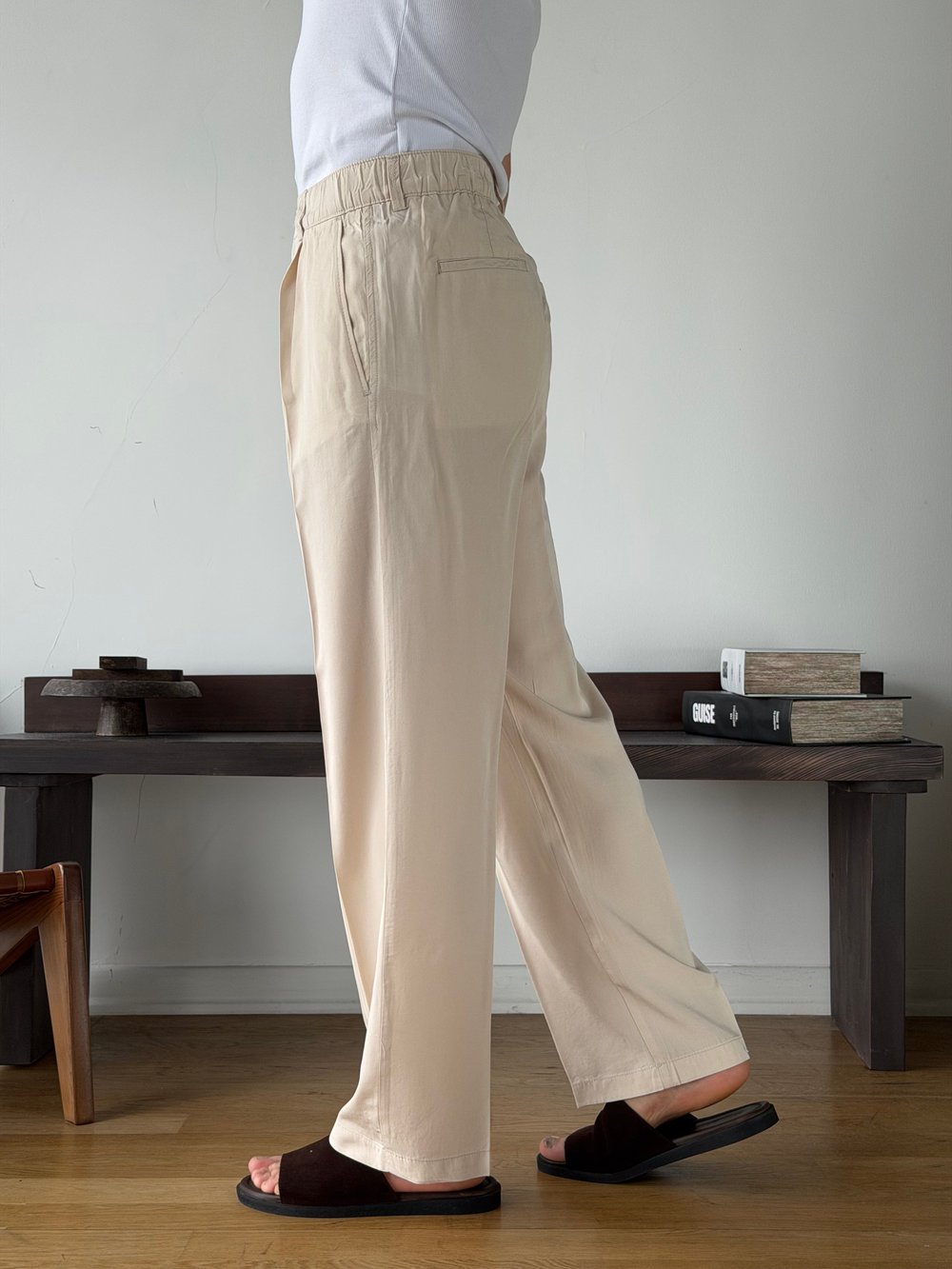 Boise Modal Bej Baggy Pantolon