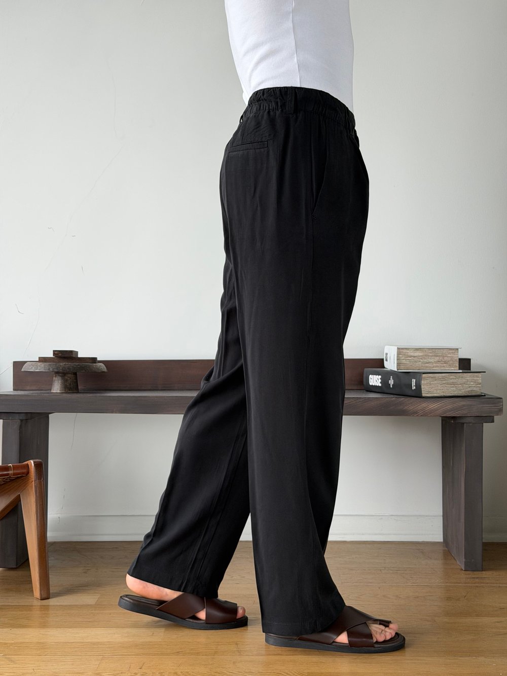 Boise Modal Siyah Baggy Pantolon