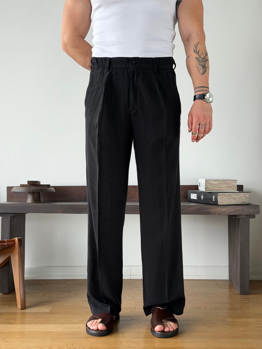 Boise Modal Siyah Baggy Pantolon