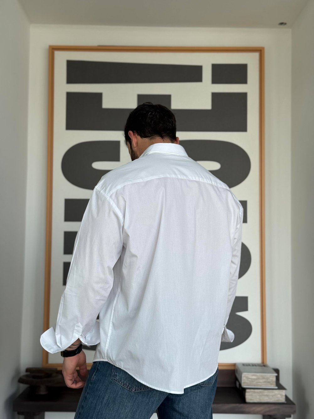 Denver Oversize Poplin Beyaz Gömlek