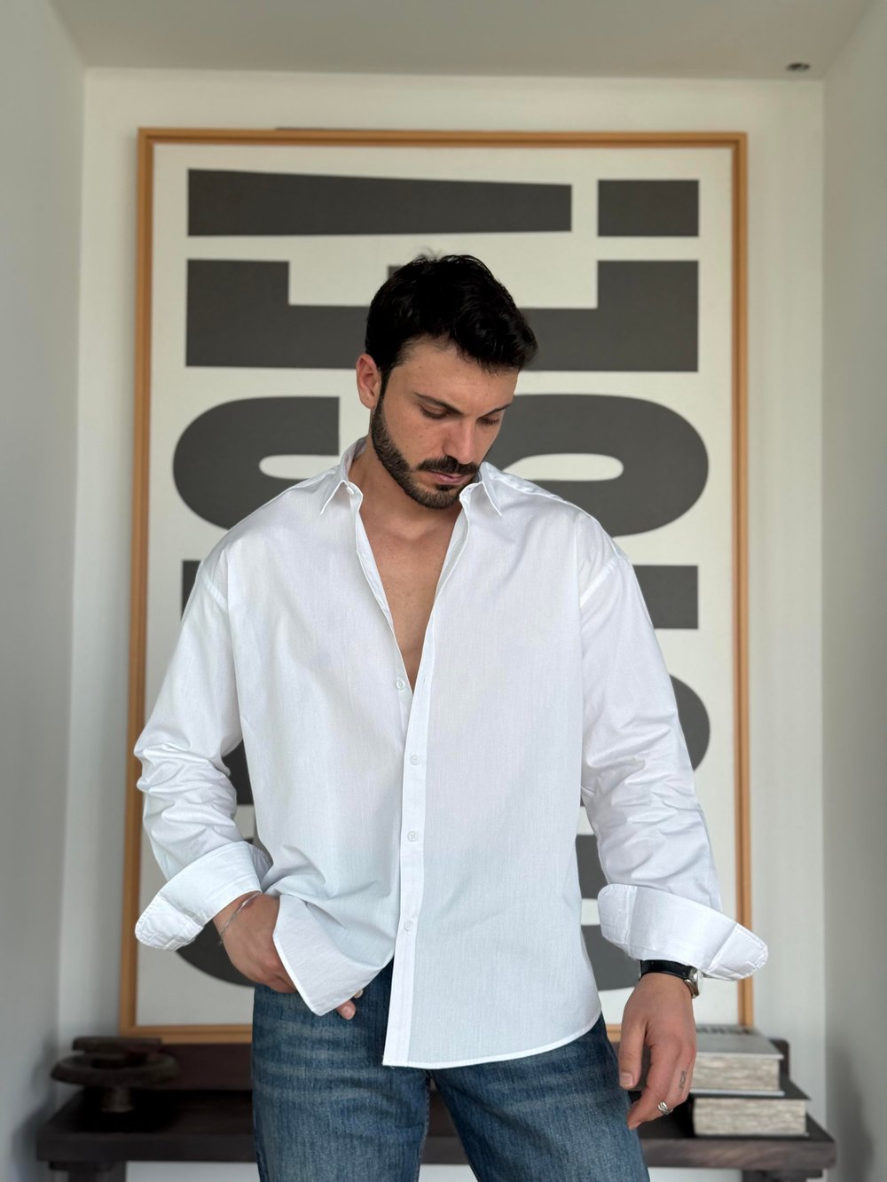 Denver Oversize Poplin Beyaz Gömlek