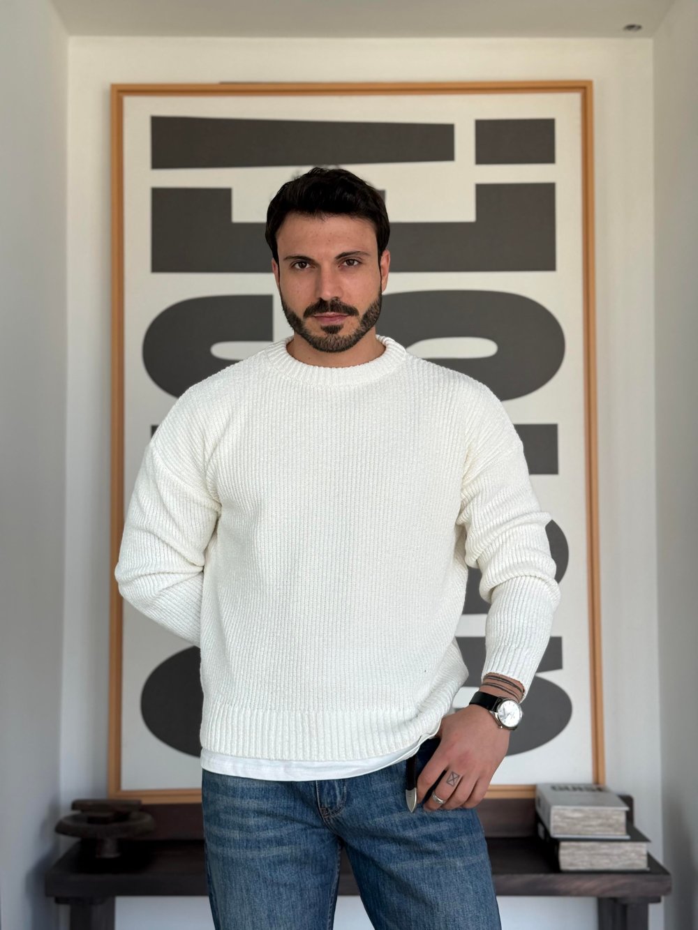 Erwan Örme Ekru Triko