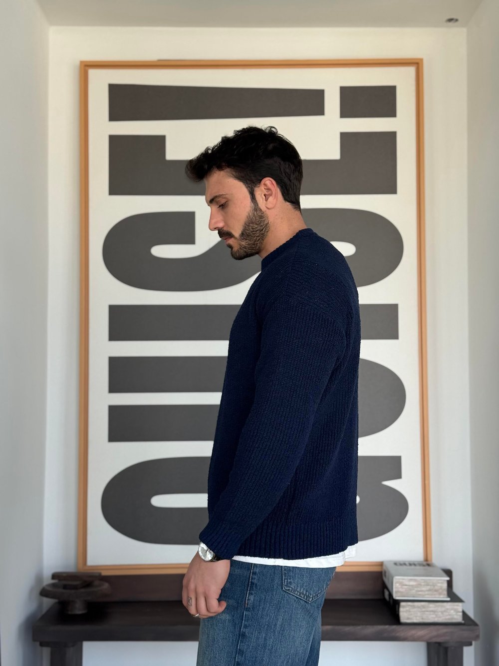 Erwan Örme Lacivert Triko