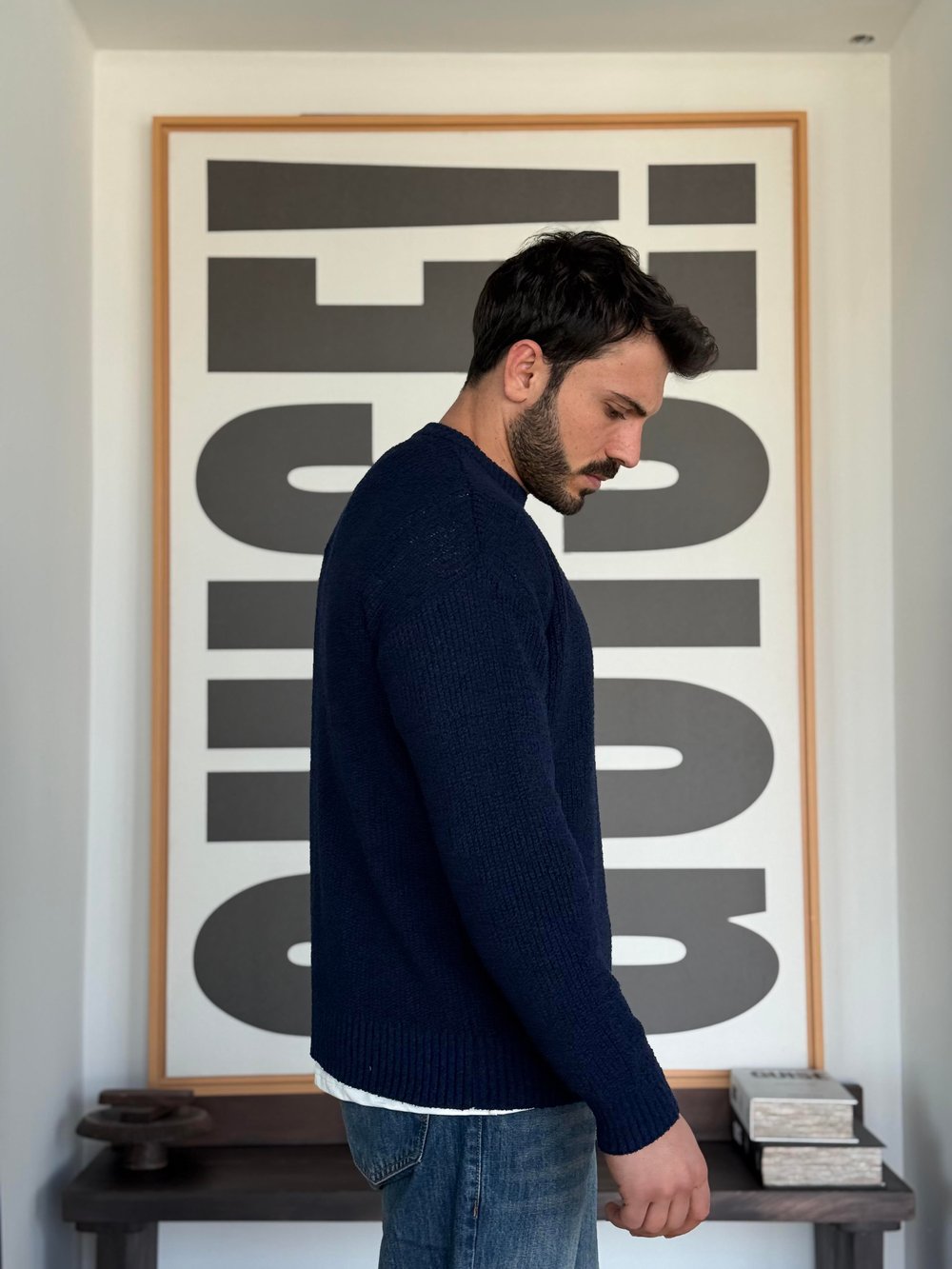 Erwan Örme Lacivert Triko
