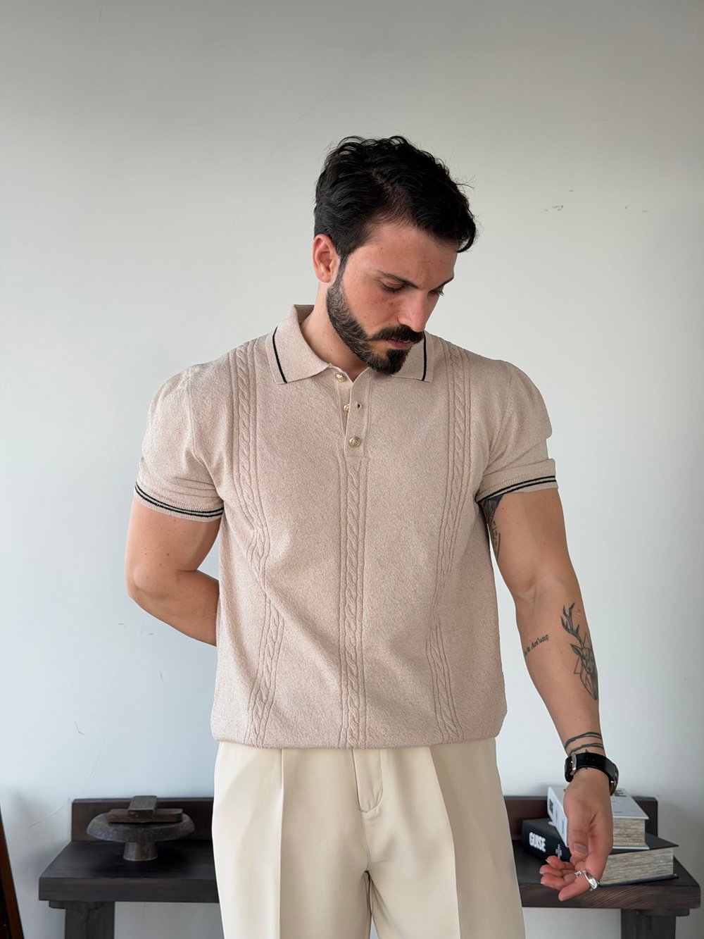 Fabio Old Money Bej Triko