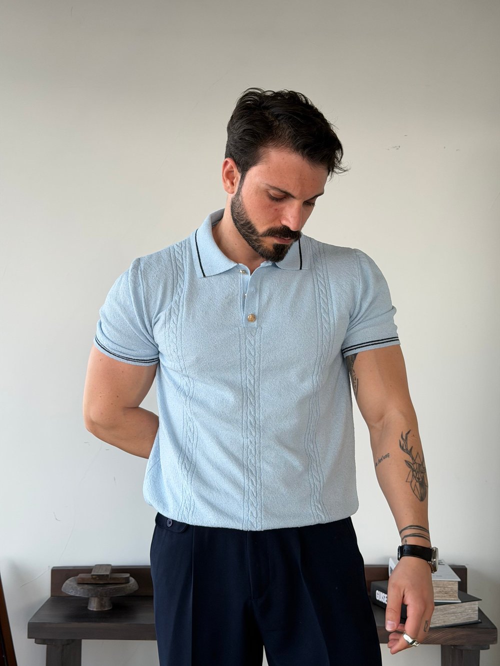 Fabio Old Money Mavi Triko