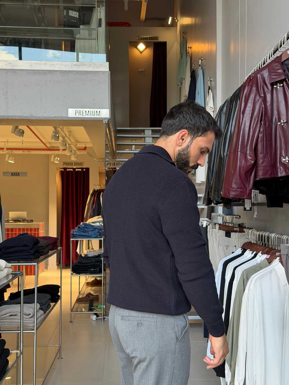 Felix Lacivert Fermuarlı Dik Yaka Triko