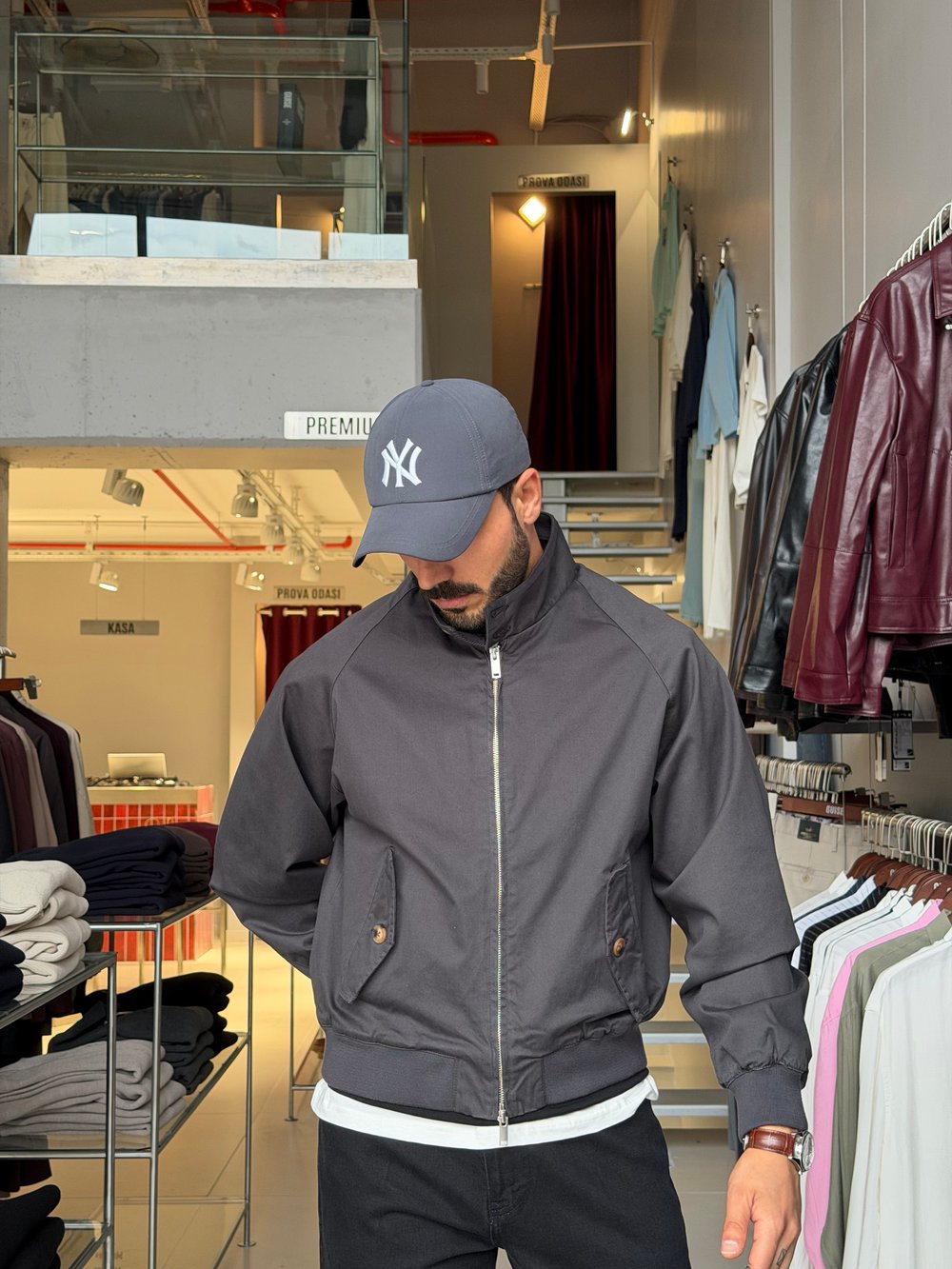 Harvey Antrasit Basic Gabardin Ceket