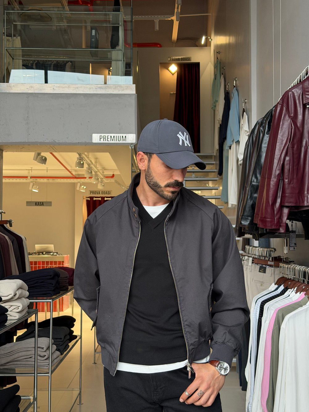 Harvey Antrasit Basic Gabardin Ceket