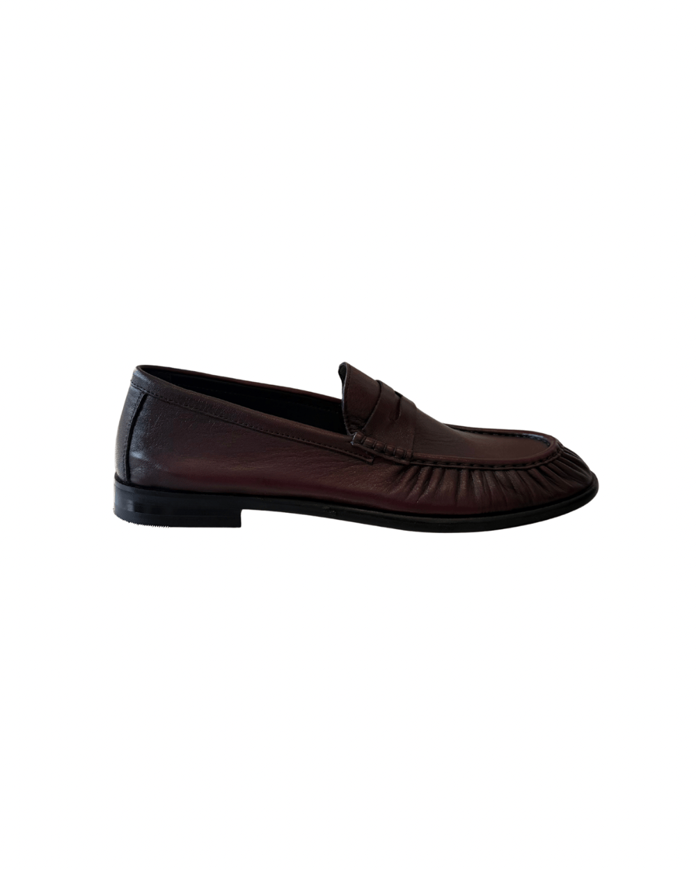 Kiltie Penny Mat Bordo Loafer
