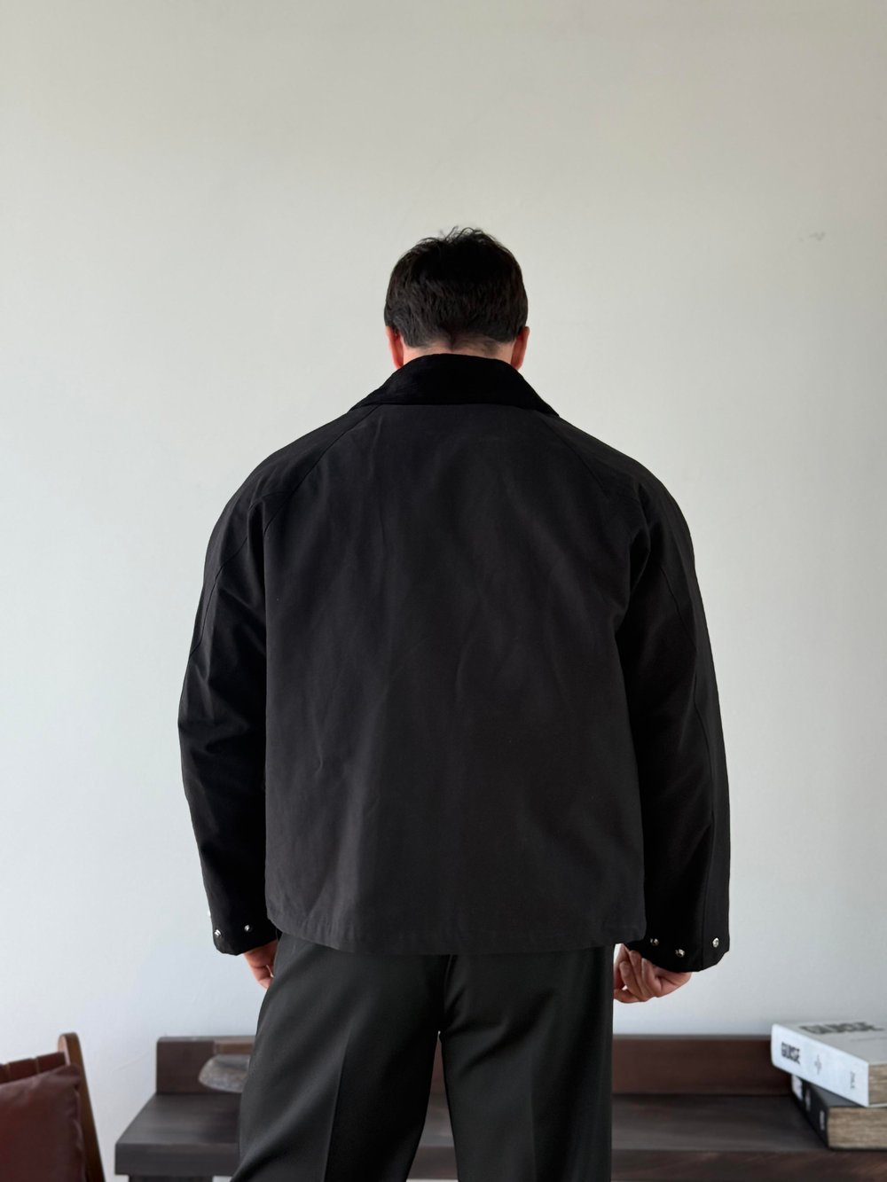 Leva Siyah Half Trençkot