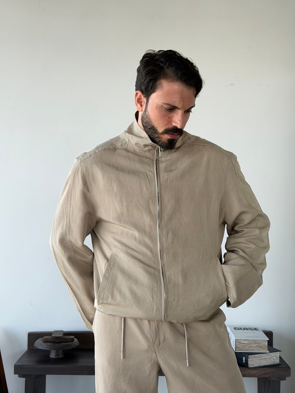 Levin Linen / Tensel Bej Ceket