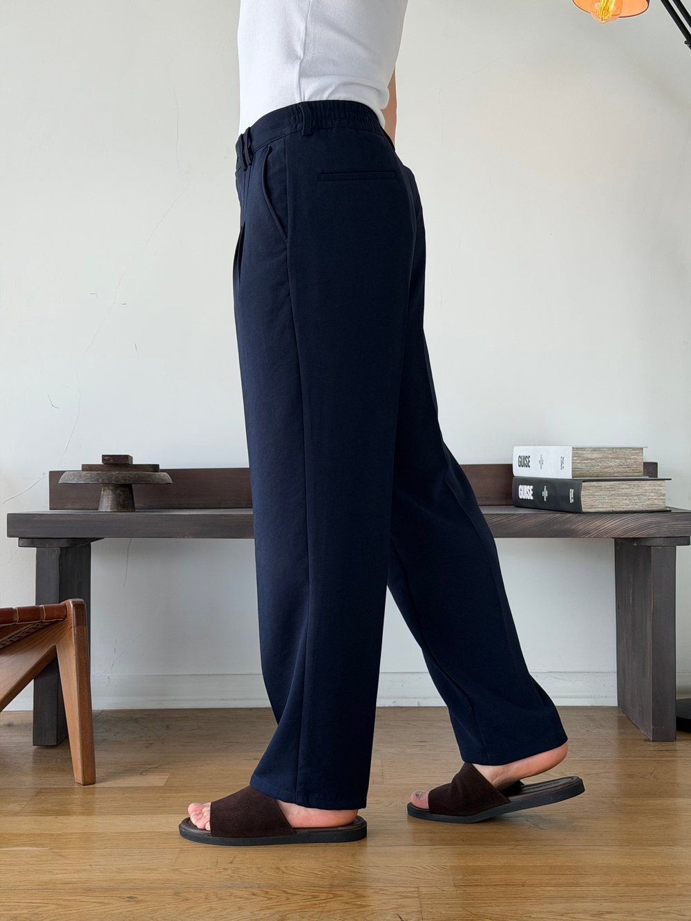 Linda Double Lacivert Baggy Pantolon