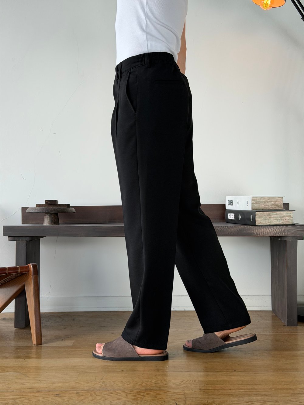 Linda Double Siyah Baggy Pantolon