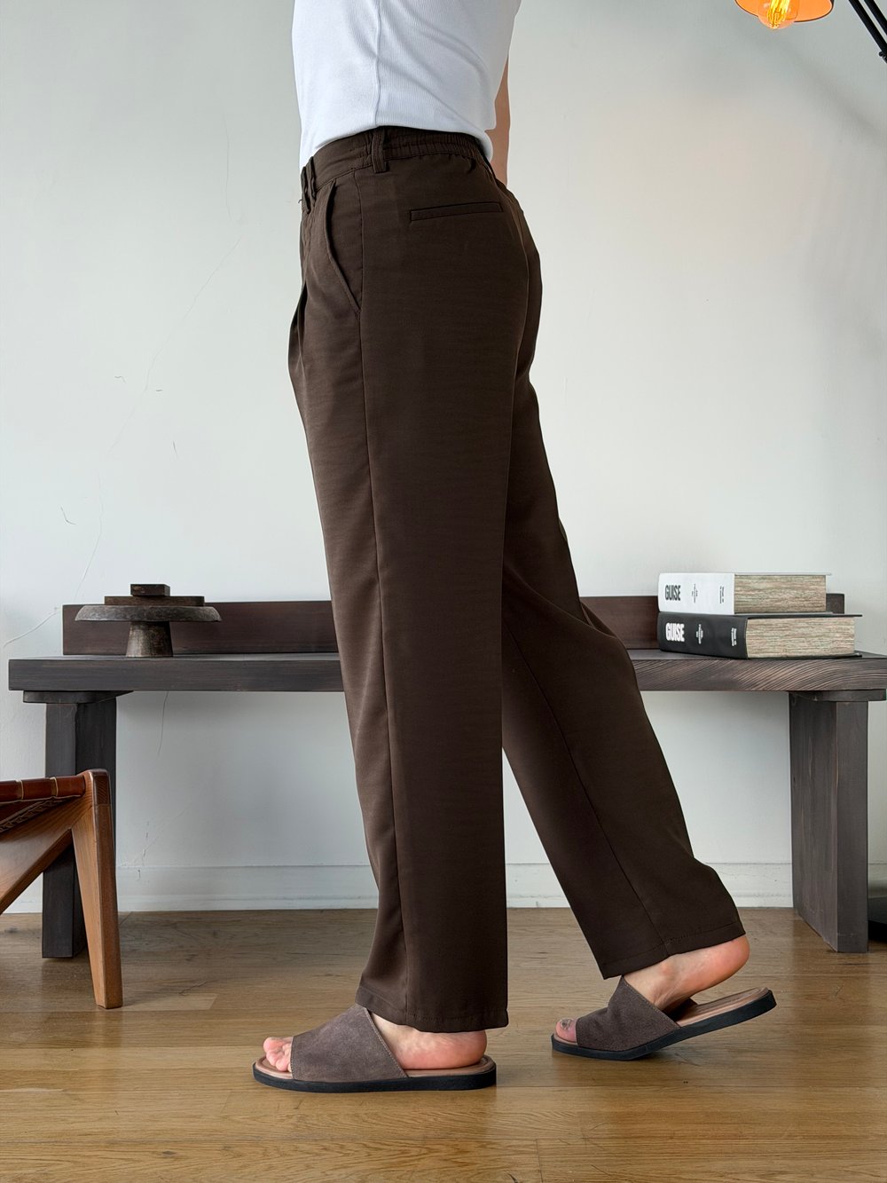 Linda Double Kahve  Baggy Pantolon