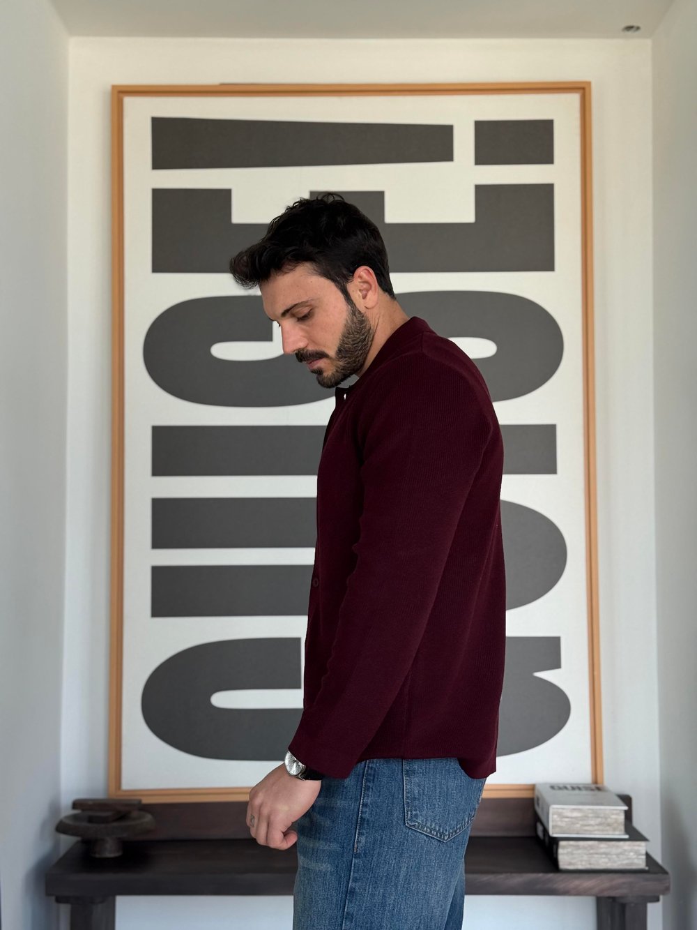 Liora Örme Bordo Hırka