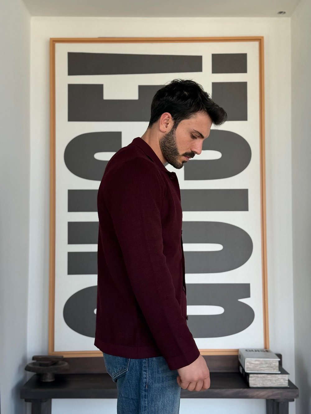 Liora Örme Bordo Hırka