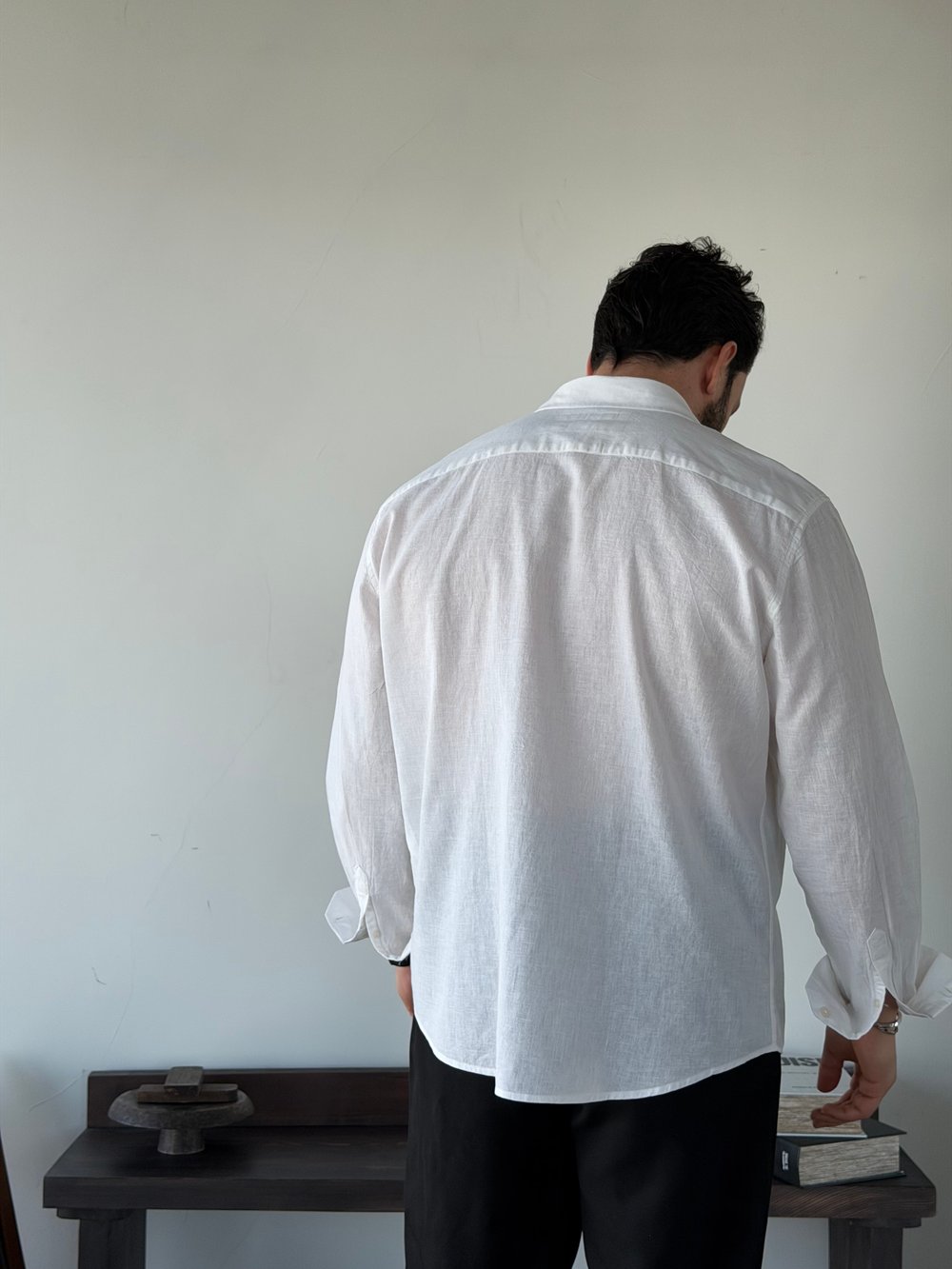 Lorenti Linen Karışımlı Beyaz Gömlek