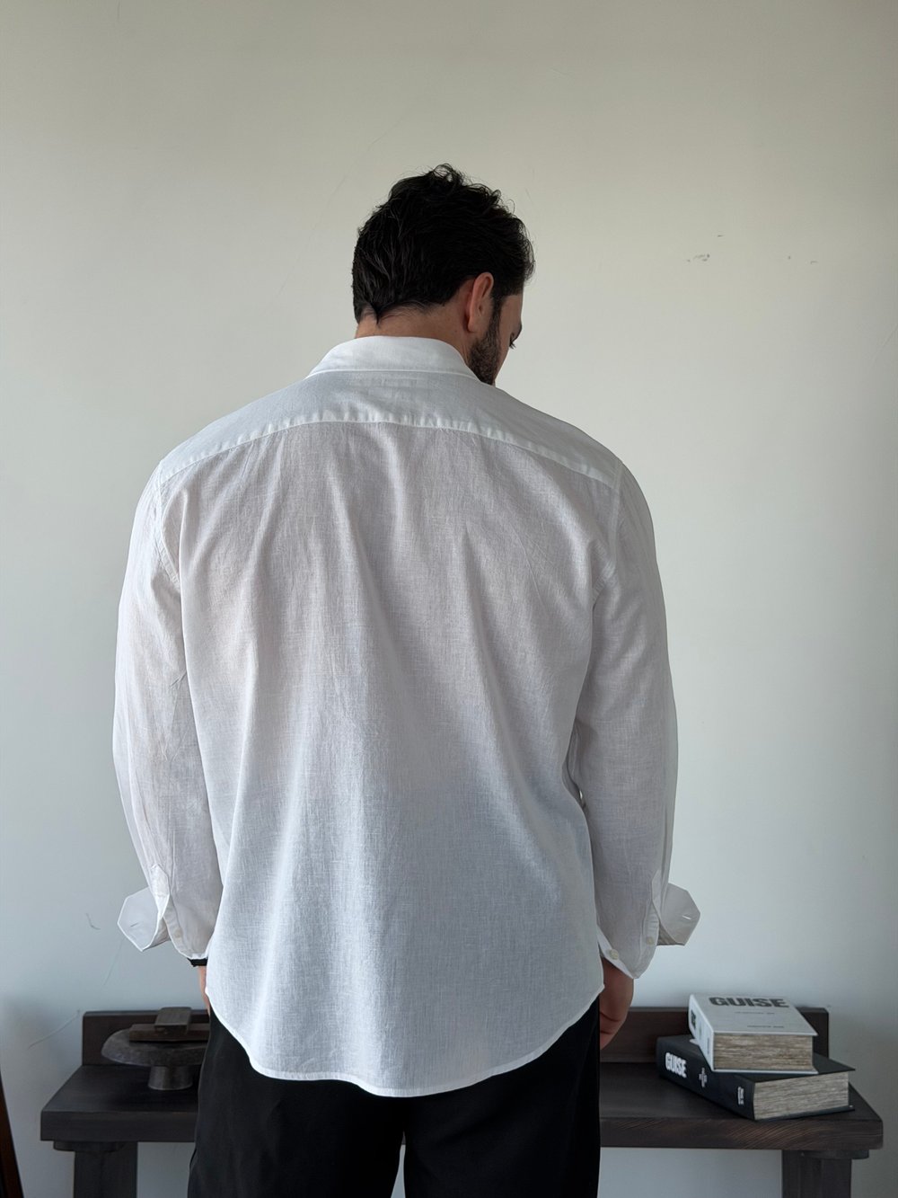 Lorenti Linen Karışımlı Beyaz Gömlek
