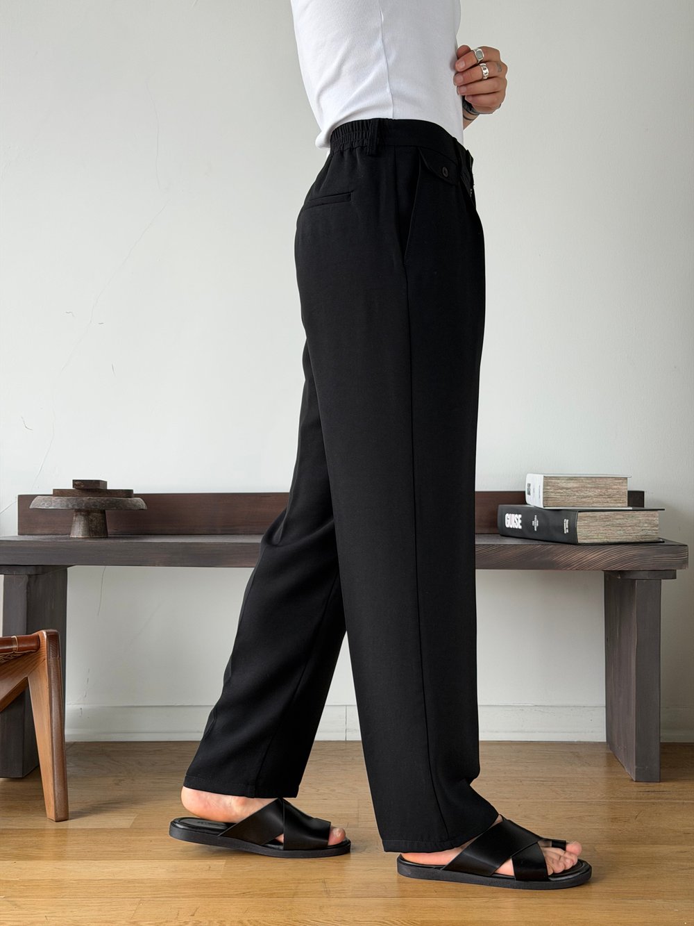Lyon Siyah Baggy Pantolon
