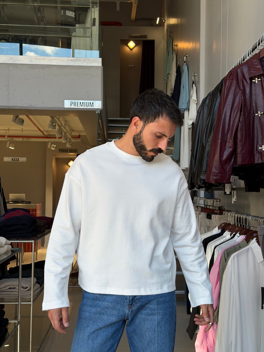 Makalla Ekru Boxy Fit Sweatshirt