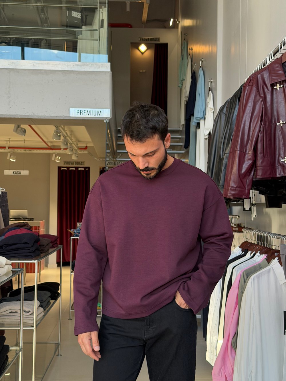 Makalla Mürdüm Boxy Fit Sweatshirt