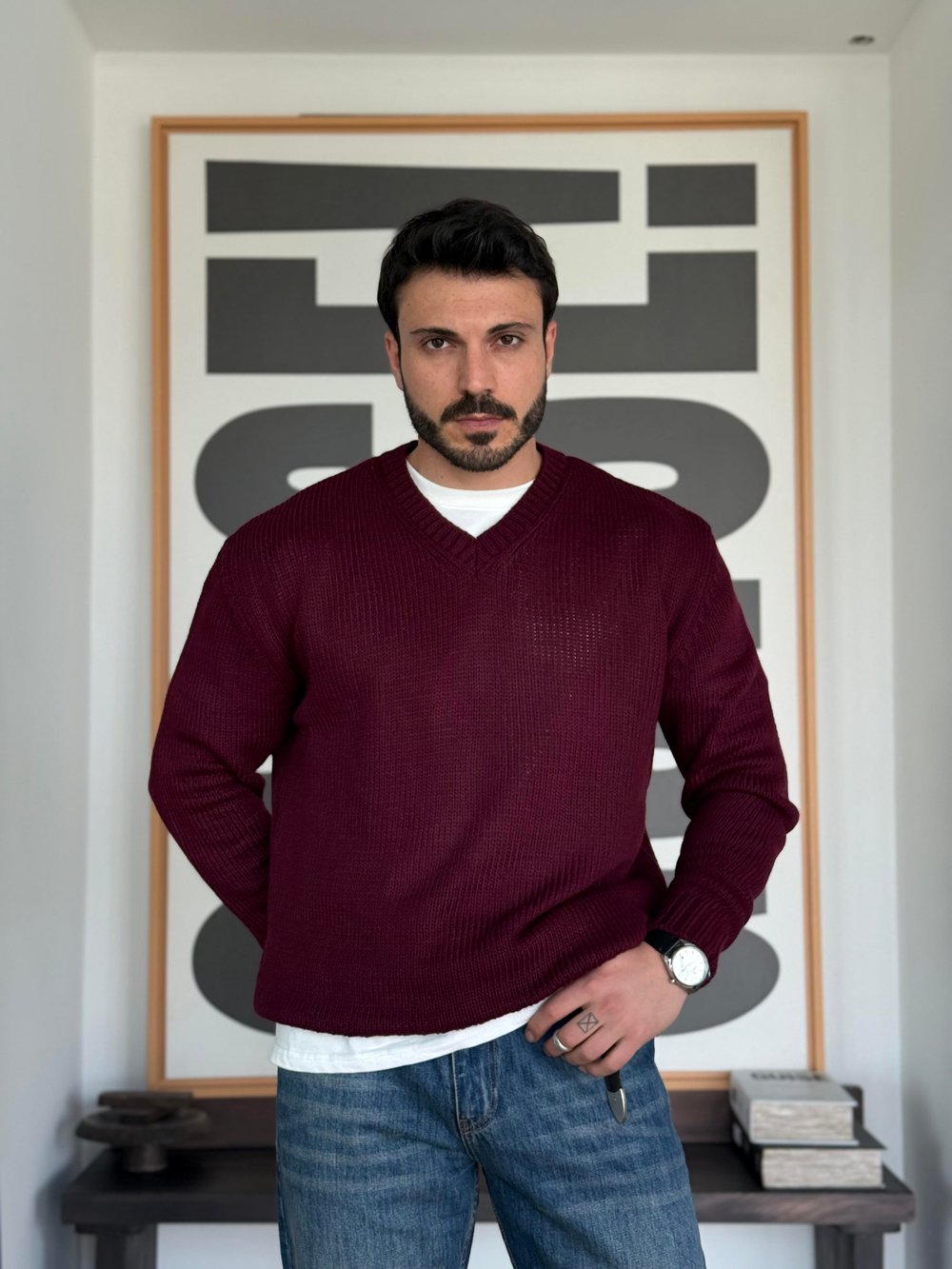 Marius Örme Bordo V Triko