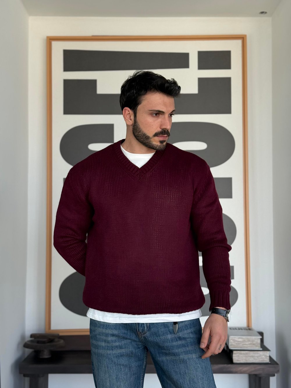 Marius Örme Bordo V Triko